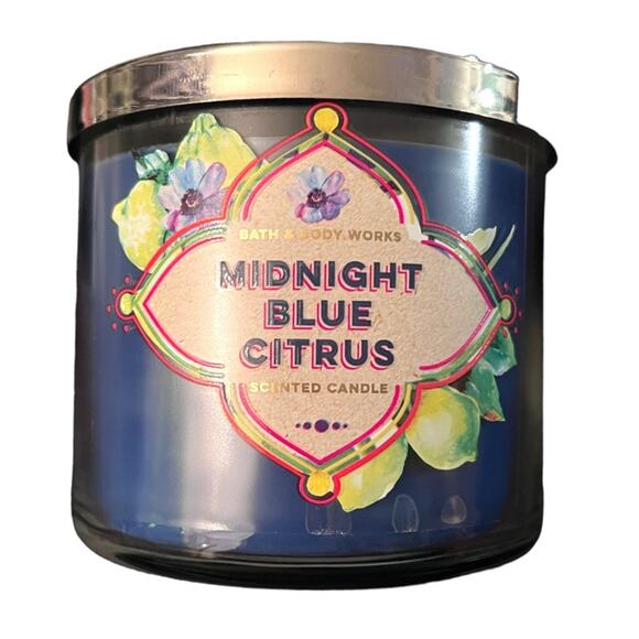 Bath & Body Works Midnight Blue Citrus 3 Wick Candle - Picture 2 of 4
